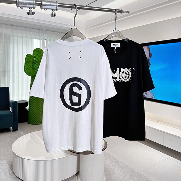 すぐ届 エムエム6 Tシャツ 激安 プリント コットン シャツ 半袖 Maz07968